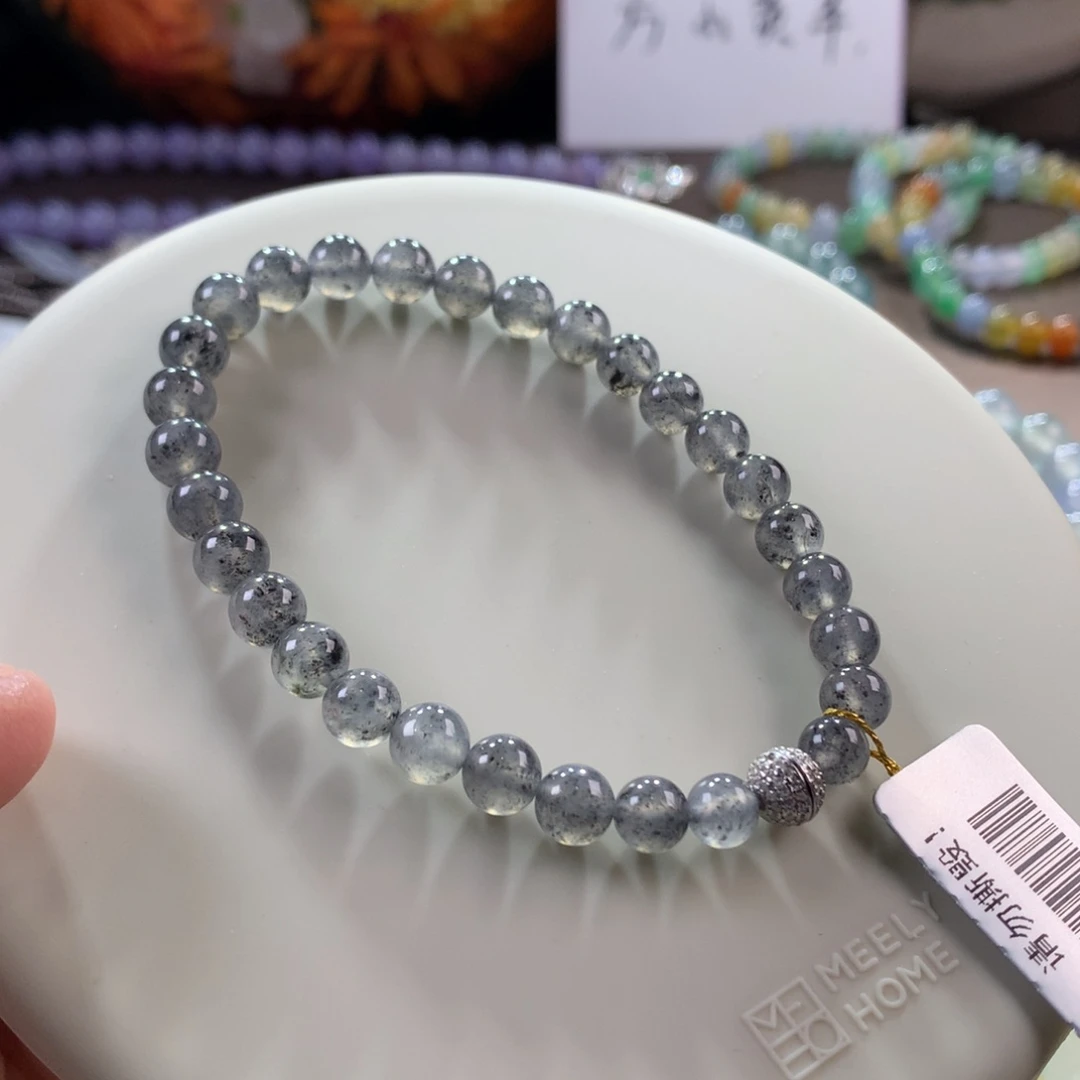 翡翠手链未镶嵌满天星黑冰乌鸡