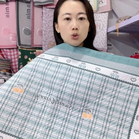棉特价绿色格樱桃