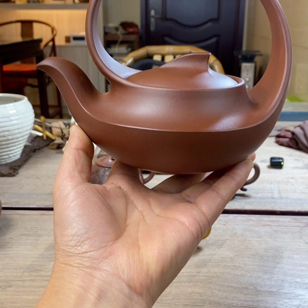 德***孤紫砂茶壶全手工底槽清曲壶