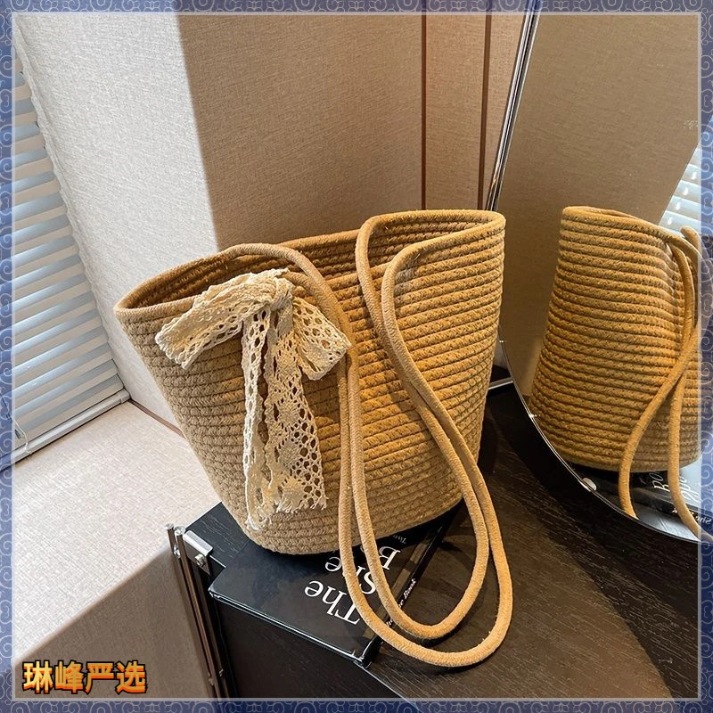 草编编织包大容量百搭海边单肩沙滩度假通勤托特女网红包B19