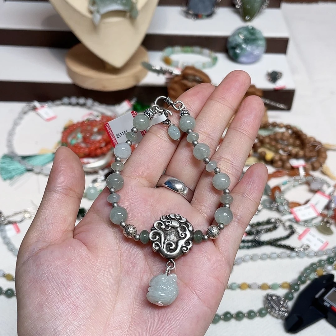 足银足银錾刻手链