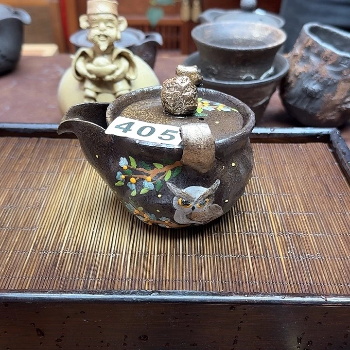 纯手工制作粗陶茶具