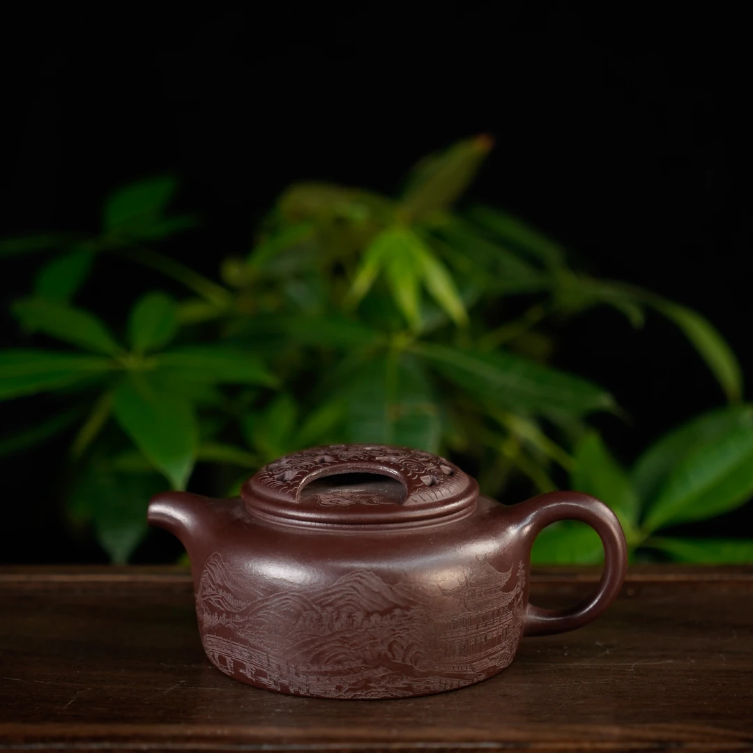 GSJZ4-76   宜兴手工紫砂  牛盖莲子