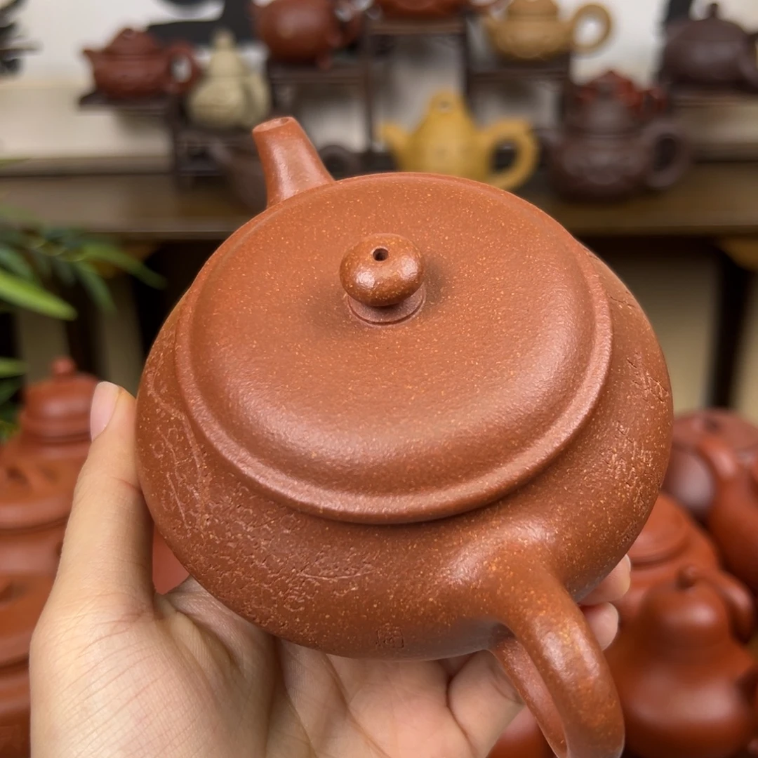 茶壶紫砂紫砂壶明炉壶黄降坡220cc