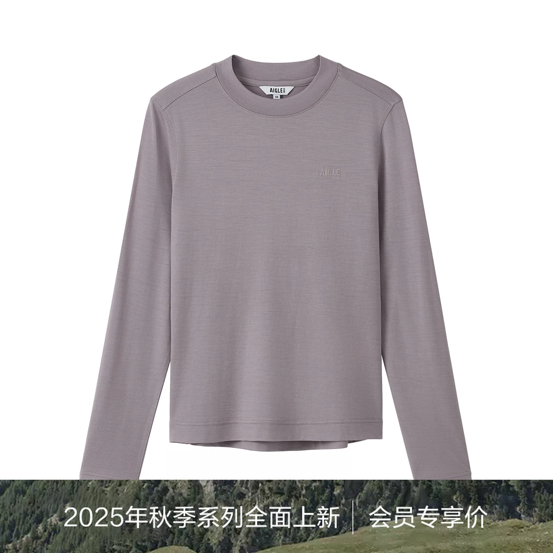 【25年秋冬新款】AIGLE艾高时尚保暖休闲套头圆领针织衫毛衣女BO08
