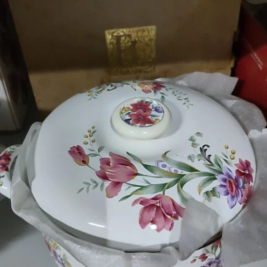 快***孩水晶玻璃吸管款搪瓷锅