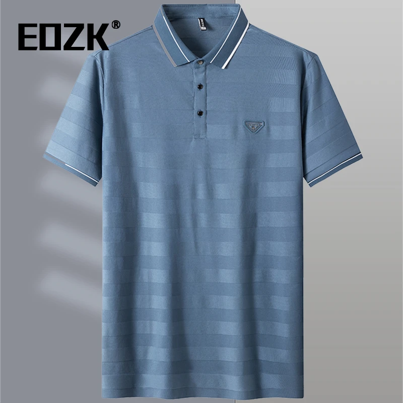 Eozk加大码短袖polo衫男士夏季商务休闲半袖T恤肥佬宽松翻领体恤