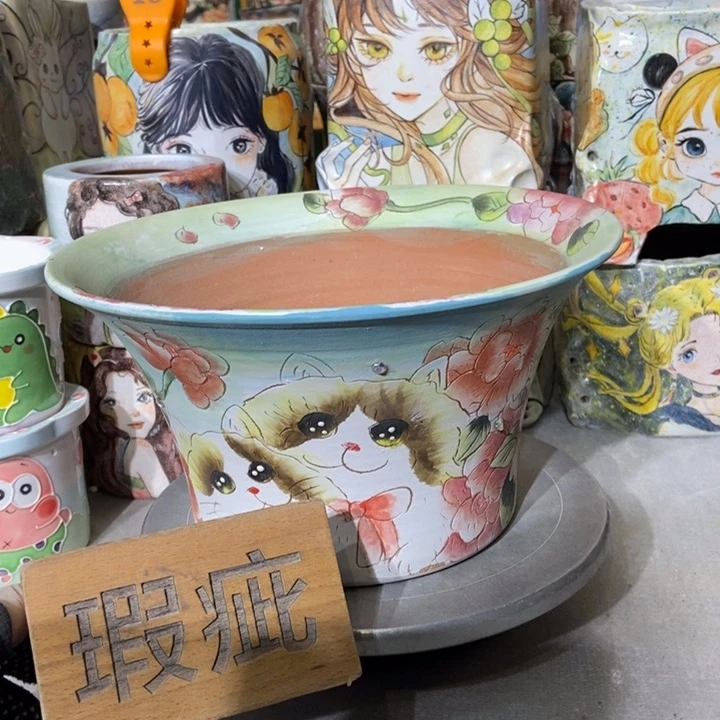 红陶景德镇艺术手绘作品