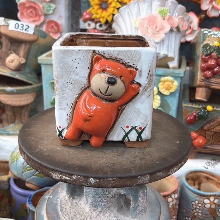 紫砂花盆粗陶材质多肉花盆