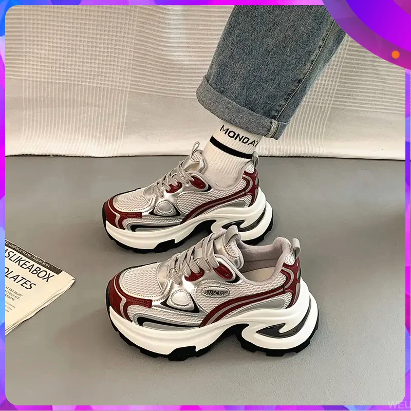 欧货老爹鞋女2025春秋季新款爆款厚底小个子增高显脚小休闲运动鞋