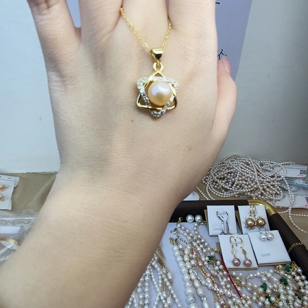 颈饰淡水珍珠合金