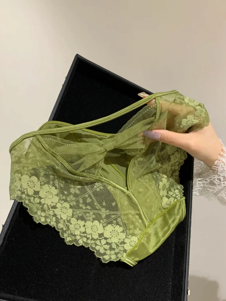 蝶花幻梦～仙气满满蕾丝边性感纯欲透气低腰女士甜美大蝴蝶结内裤