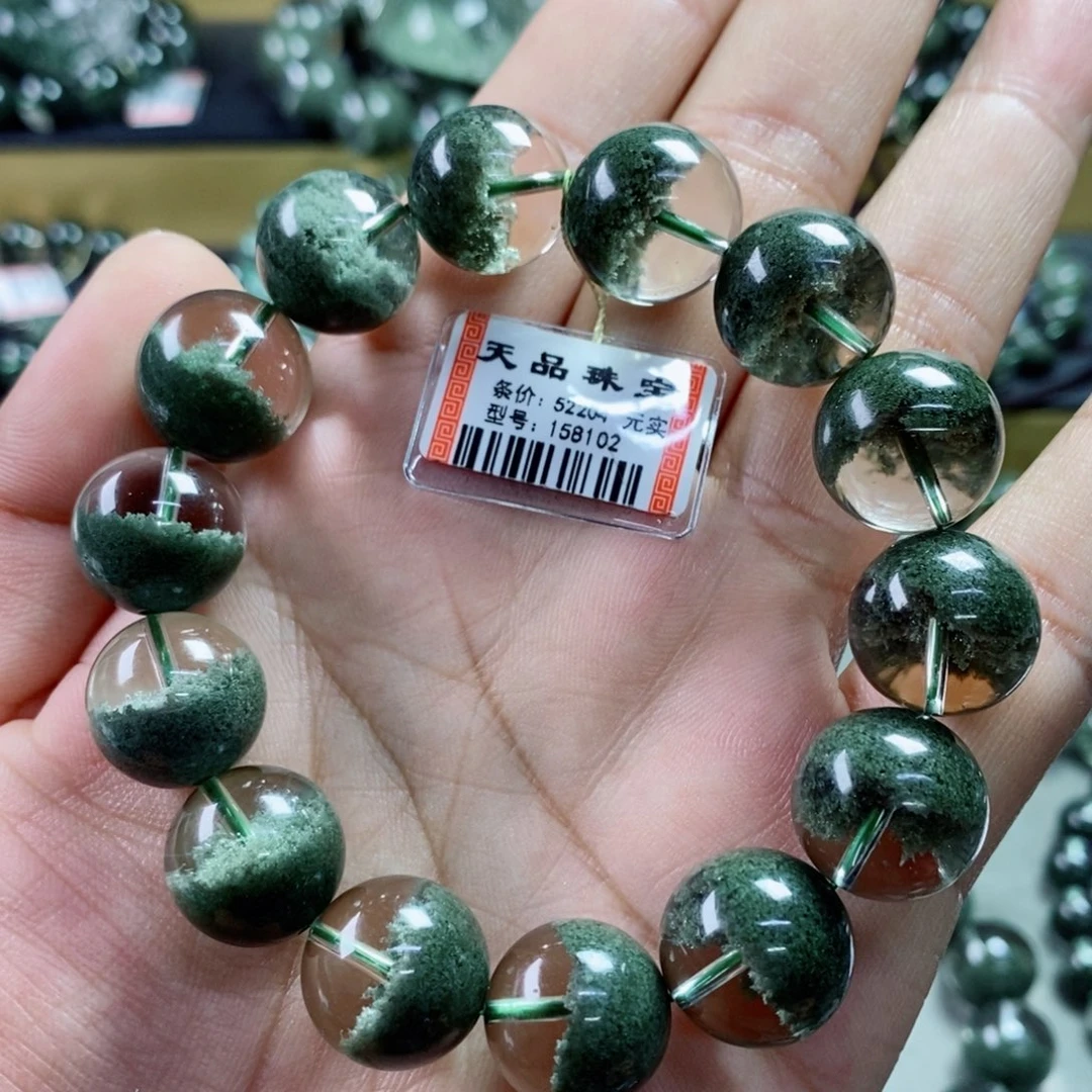 水晶手串未镶嵌绿幽灵158102