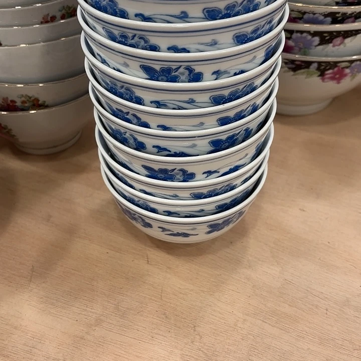 兰花米饭碗10个微瑕，八零后