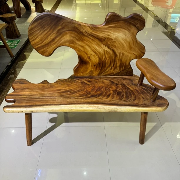 美式椅子原木色胡桃木电视客厅书桌新中式沙发摇椅