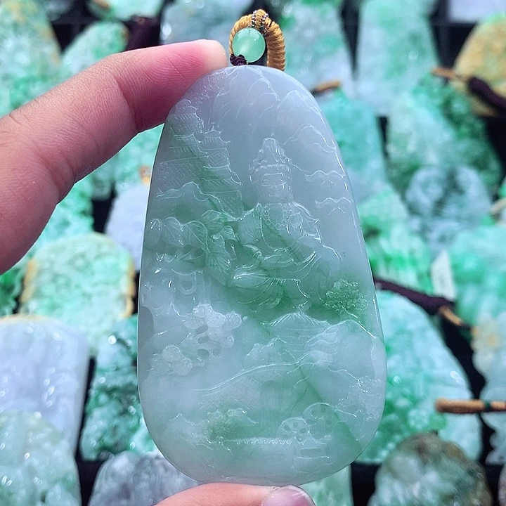 翡翠未镶嵌吊坠(不含链)