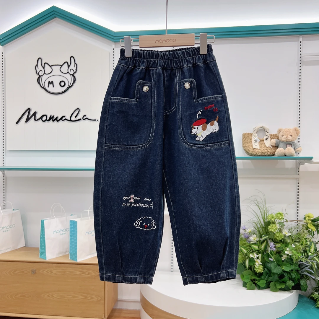 MOMOCO玛米玛卡2025秋季新款男童时尚潮流休闲牛仔裤77330350034