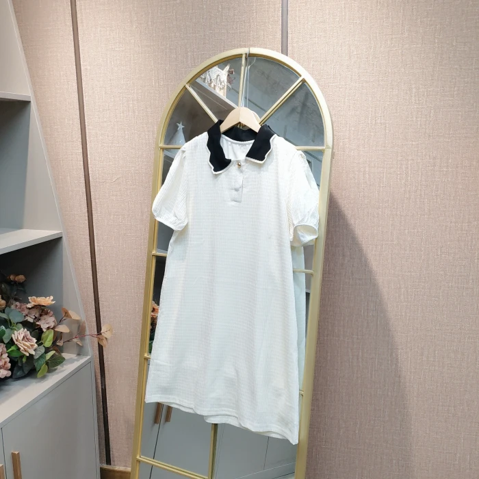 CL11孕妇杏色连衣裙100-130