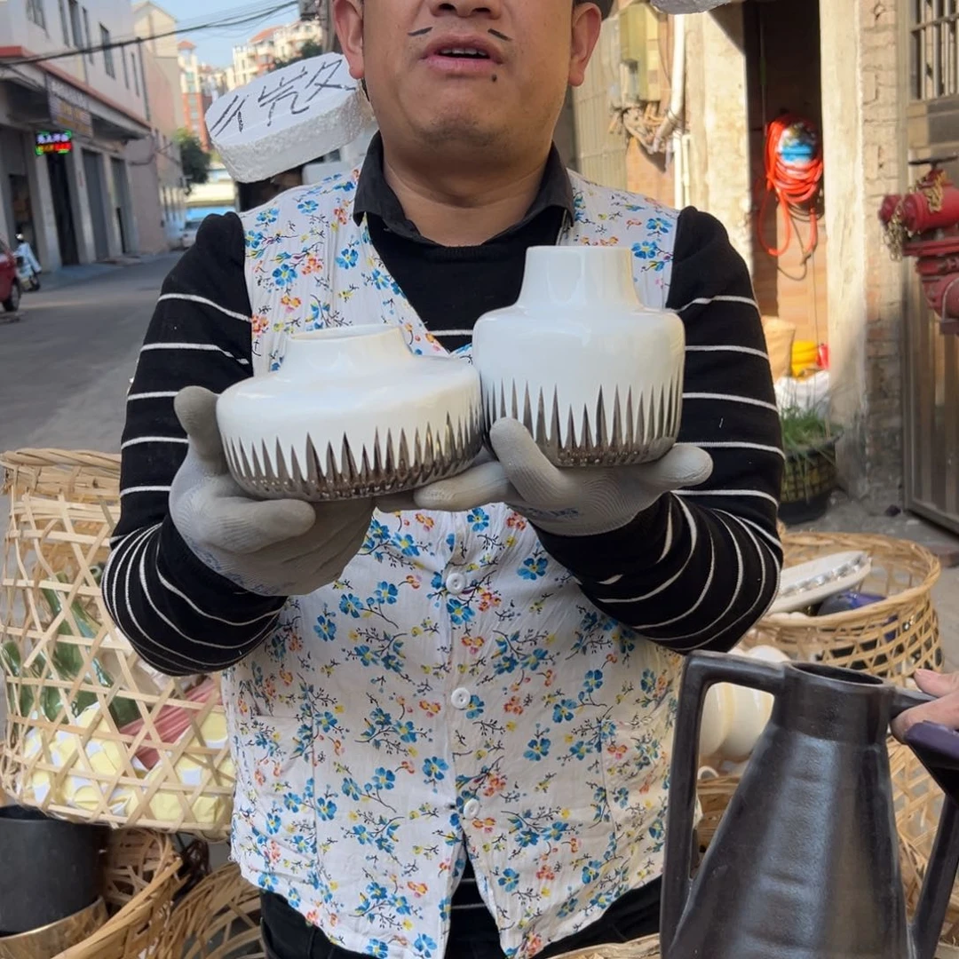 摆件115 号高中低温陶瓷工艺瓶（部分微瑕）