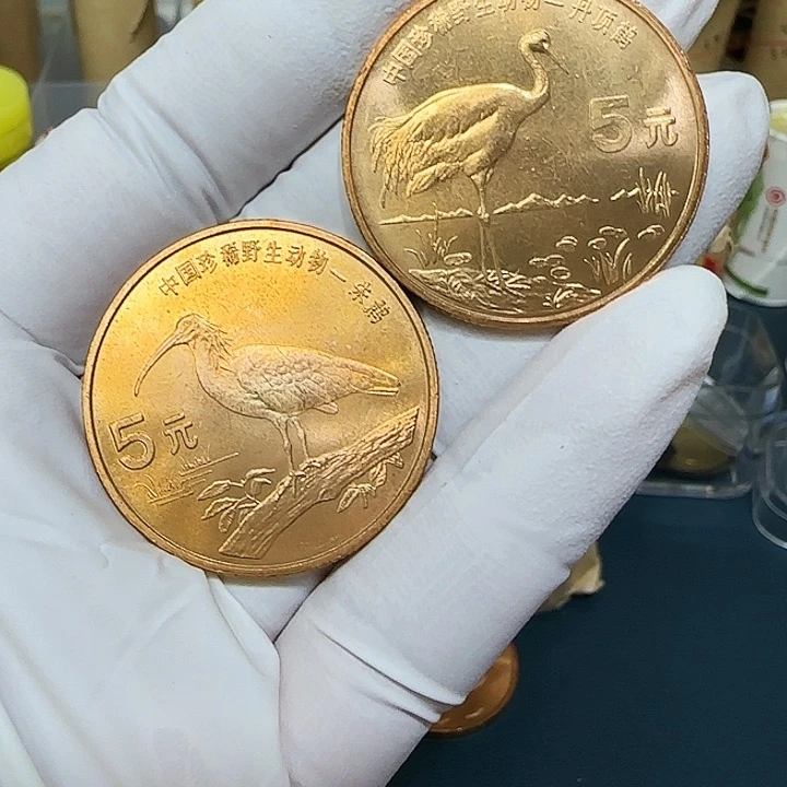 其他普通金属丹顶鹤朱鹮一对