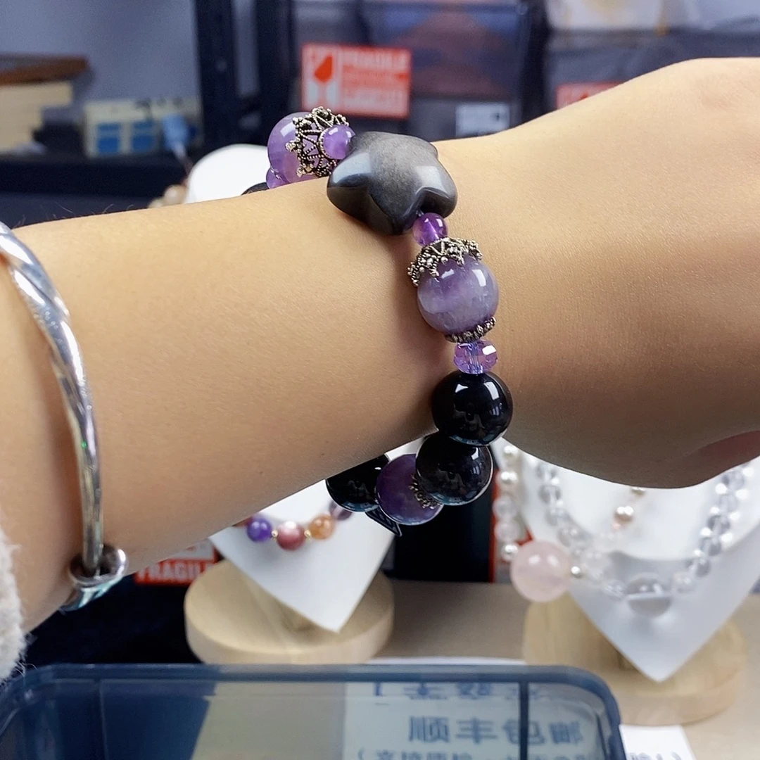 水晶银S925镶嵌手链