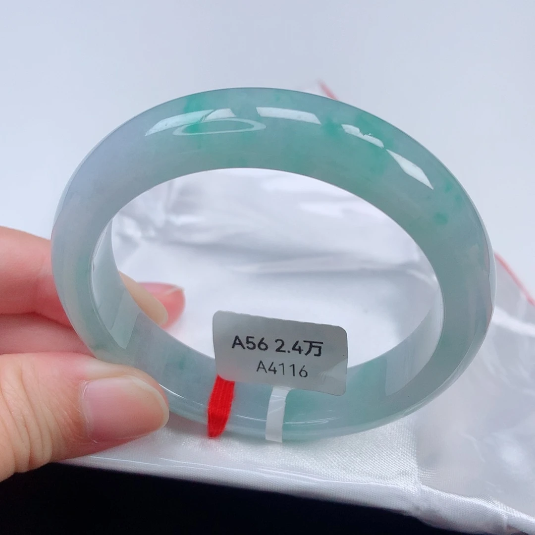 未镶嵌手镯翡翠56正圈