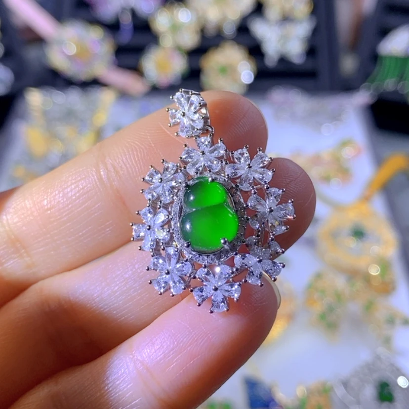 【闪购商品】银S925镶嵌把件翡翠