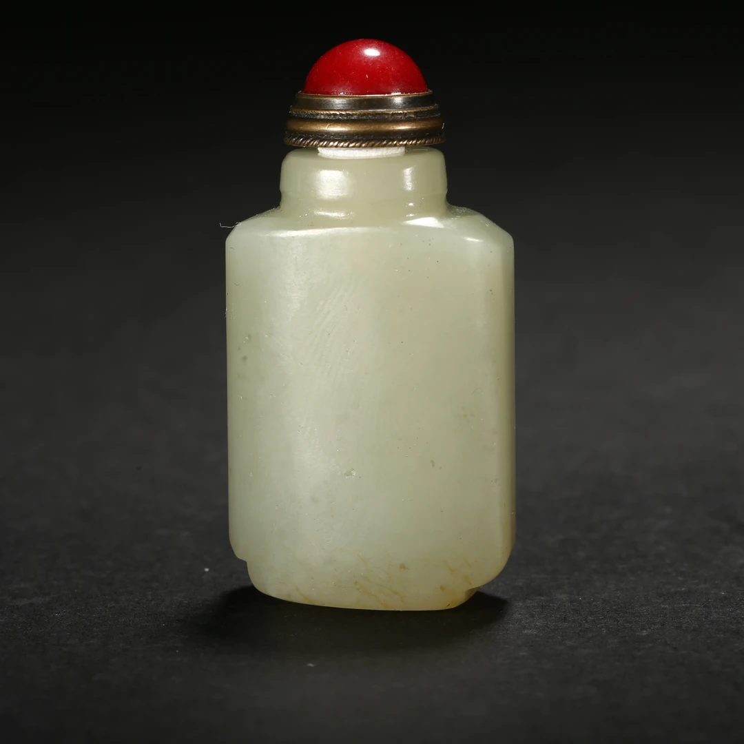 清代*玉鼻烟壶/05LB040/和田玉【北京文博】