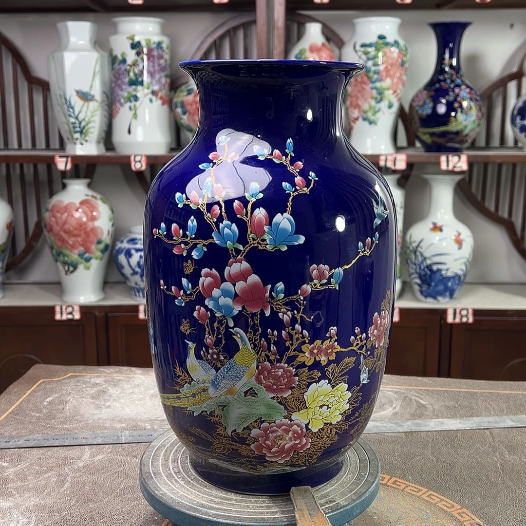 摆件陶景德镇陶瓷大冬景泰蓝