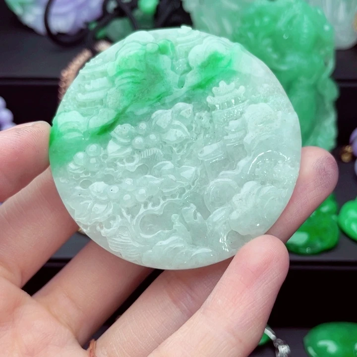 翡翠未镶嵌吊坠(不含链)