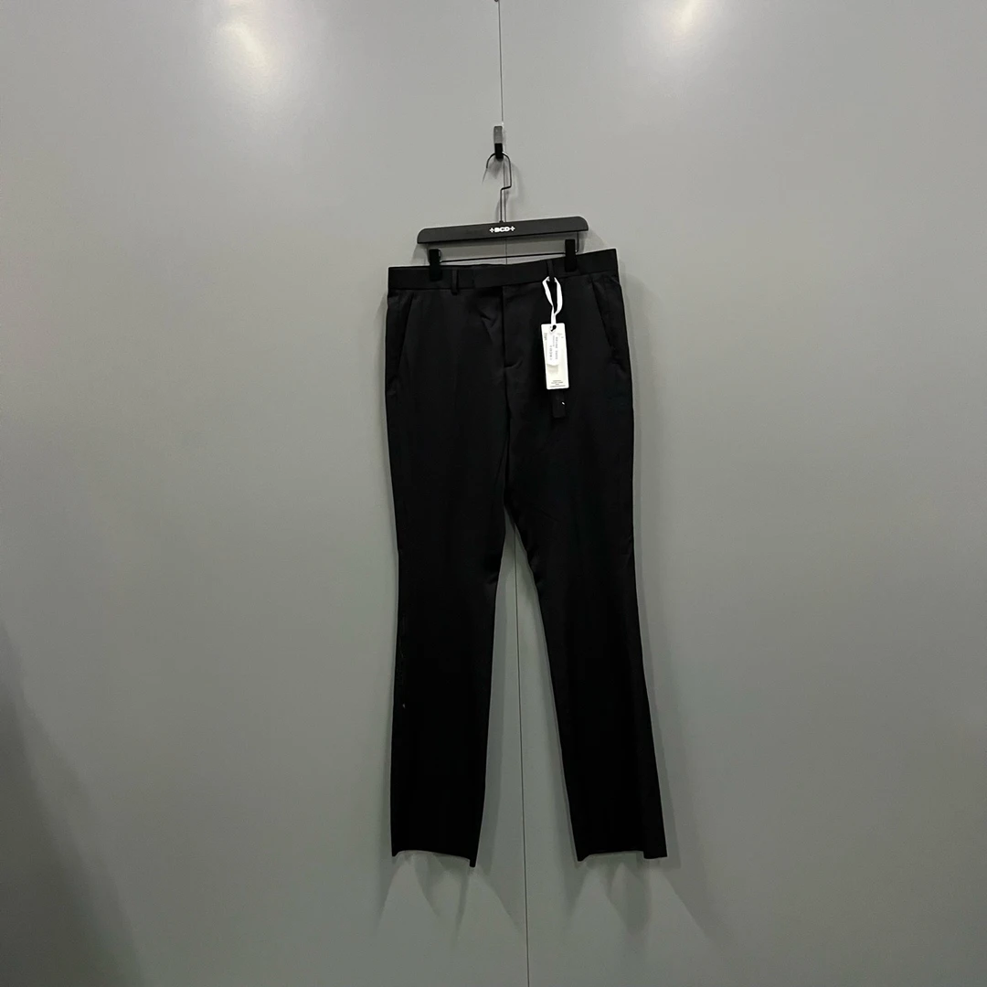 未使用 DIOR/迪奥 迪奥 × Tra 黑色刺绣logo微喇裤 bc015650