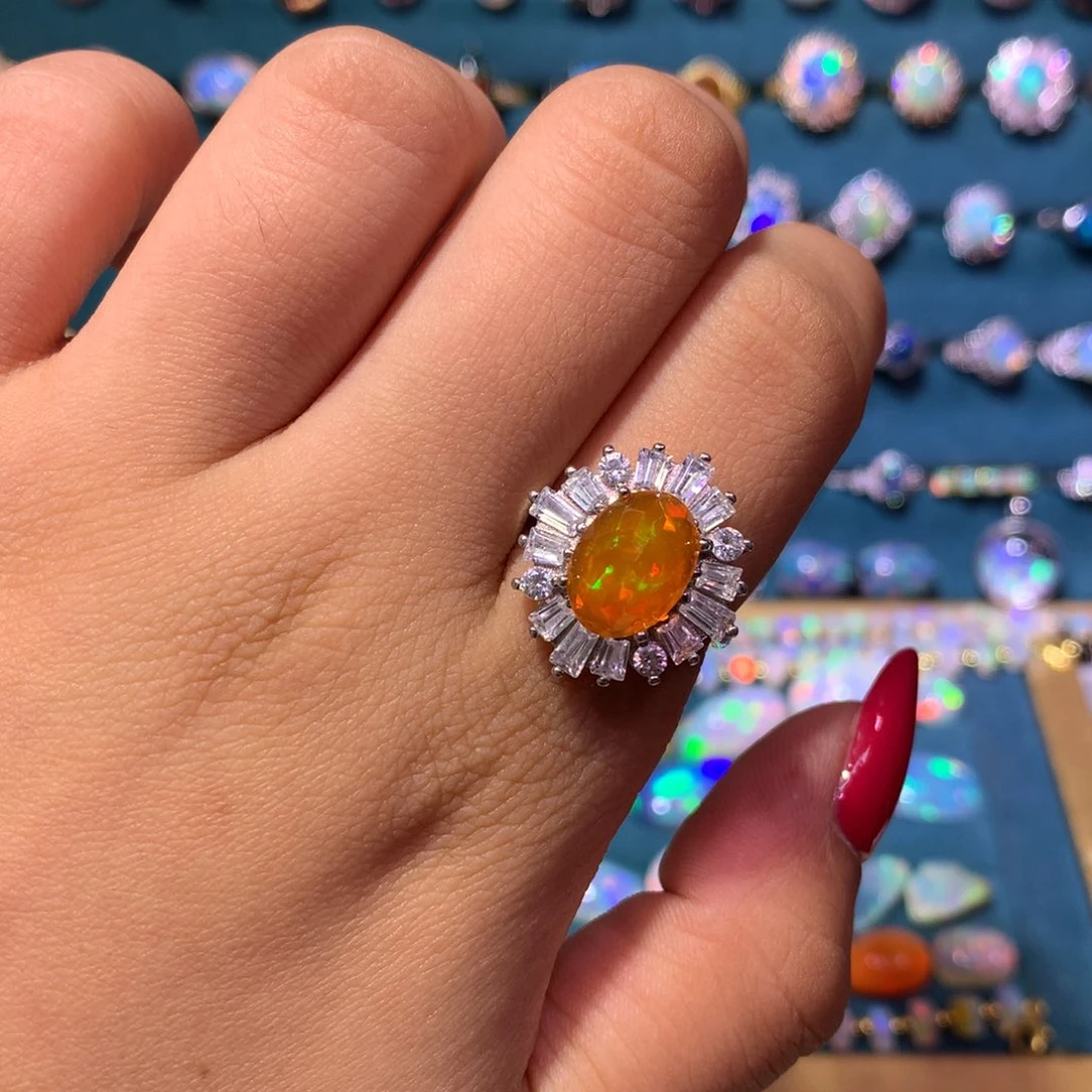 欧泊银S925镶嵌戒指款