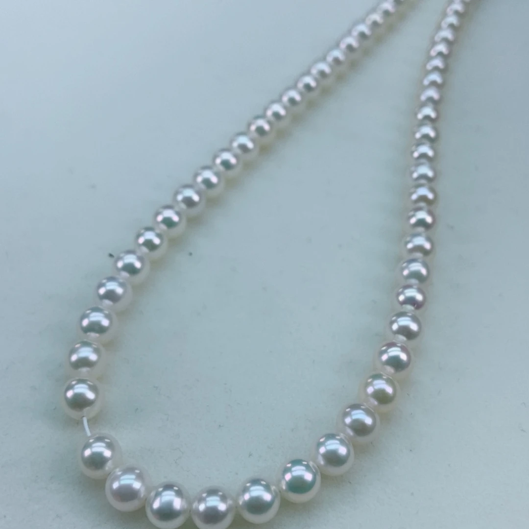 银S925镶嵌淡水珍珠5.5极光冷青炫彩正圆