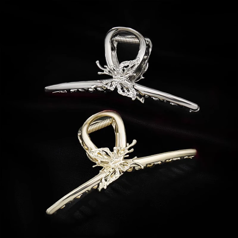 新款金属大号蝴蝶抓夹女简约高级感精致发抓夹子后脑勺盘发发饰品