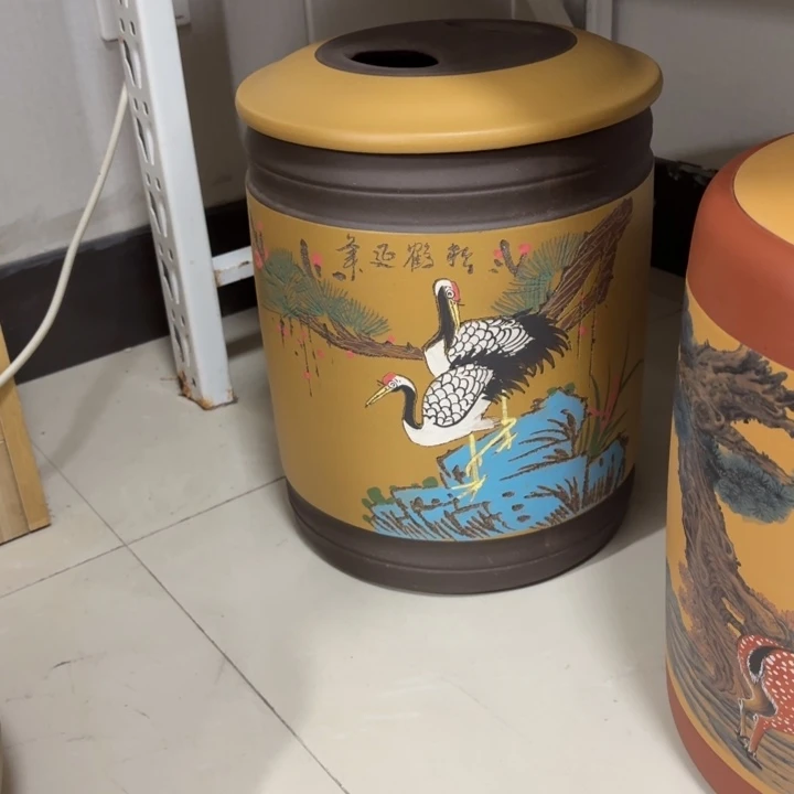 紫砂茶叶罐十饼罐
