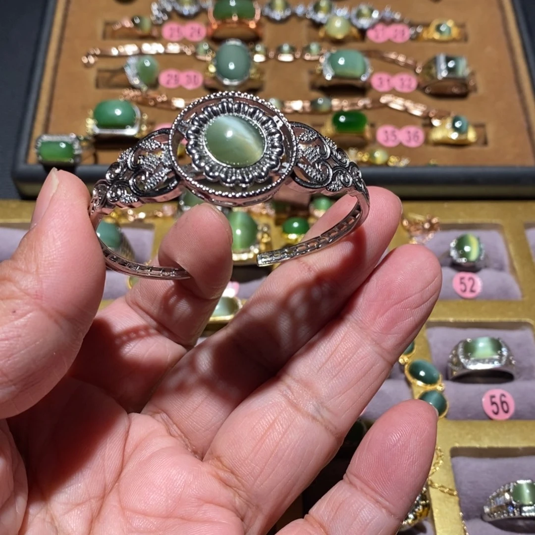 和田玉（碧玉）手镯未镶嵌研**器