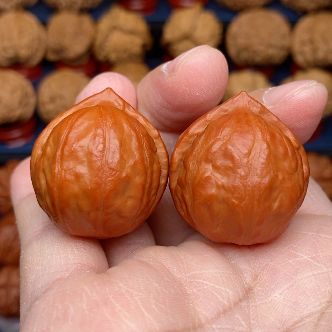 把件文玩核桃手捻野生寿桃