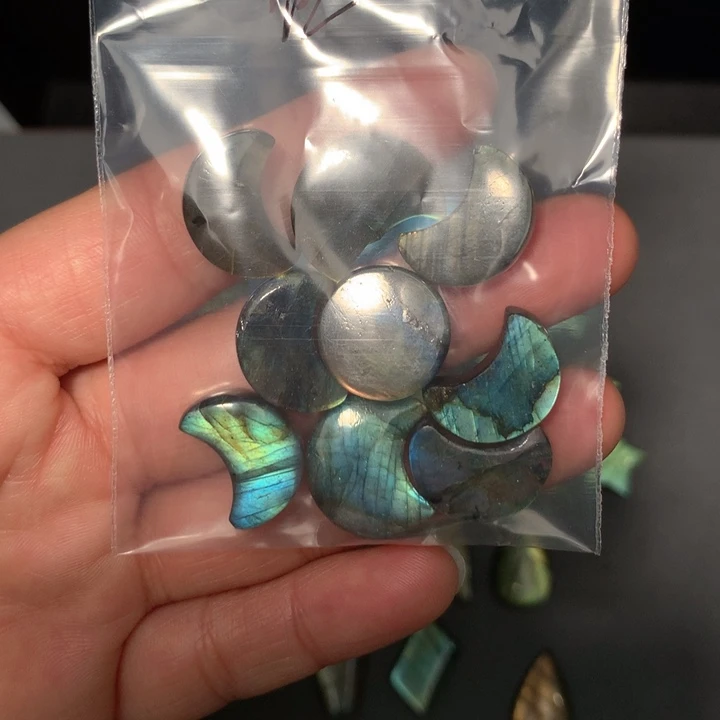 叽***啦长石银S925镶嵌颈饰