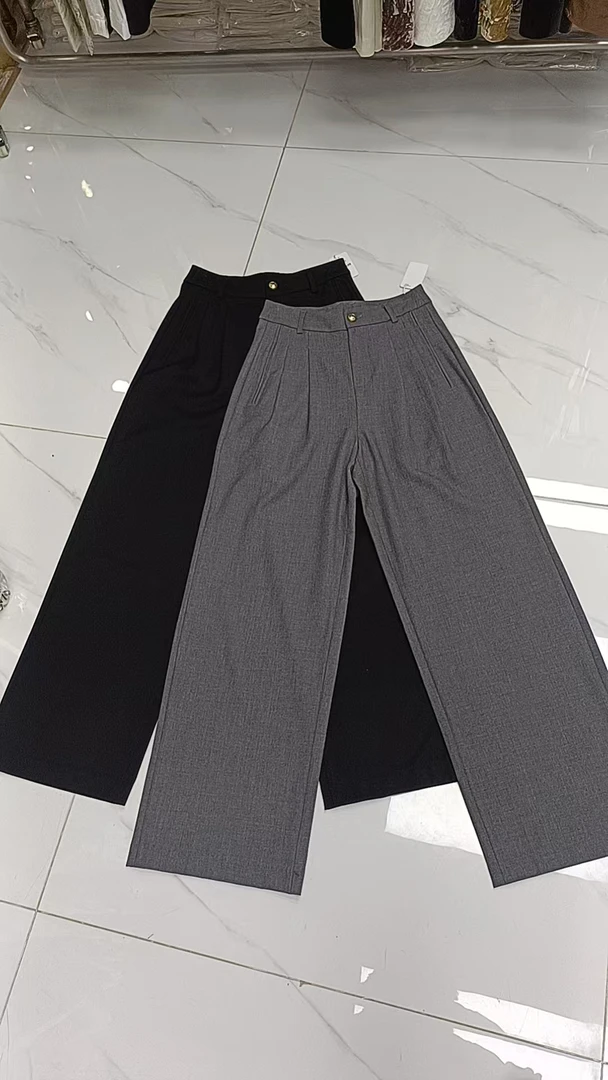 【四姐家】极简加长阔腿裤休闲裤 66699