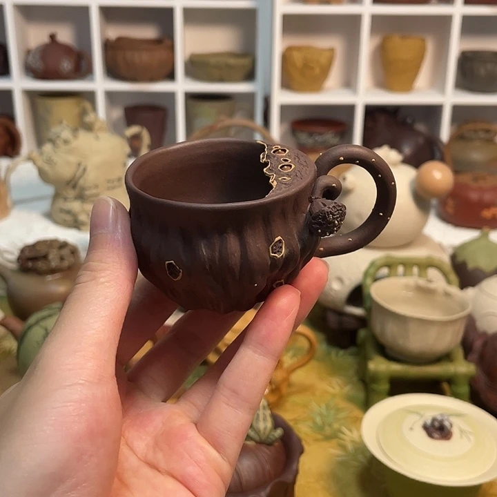 静***年紫砂茶宠莲蓬主人杯