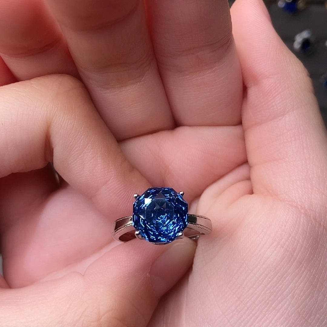 托帕石银S925镶嵌戒指