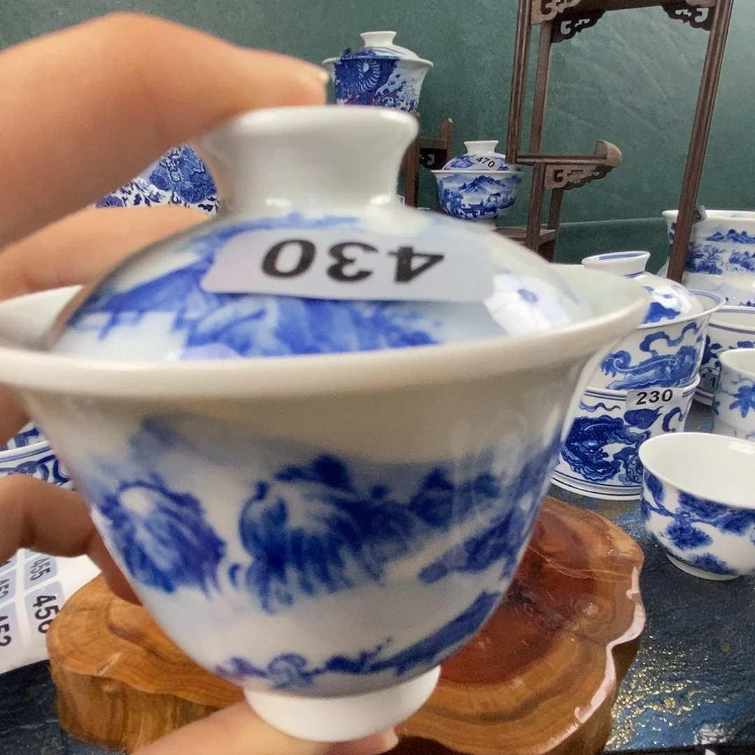 瓷片景德镇手绘青花茶器430