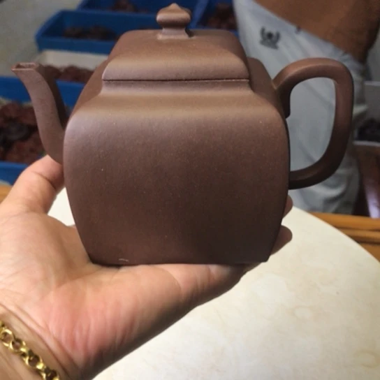 用***9茶壶紫砂大四方茶壶