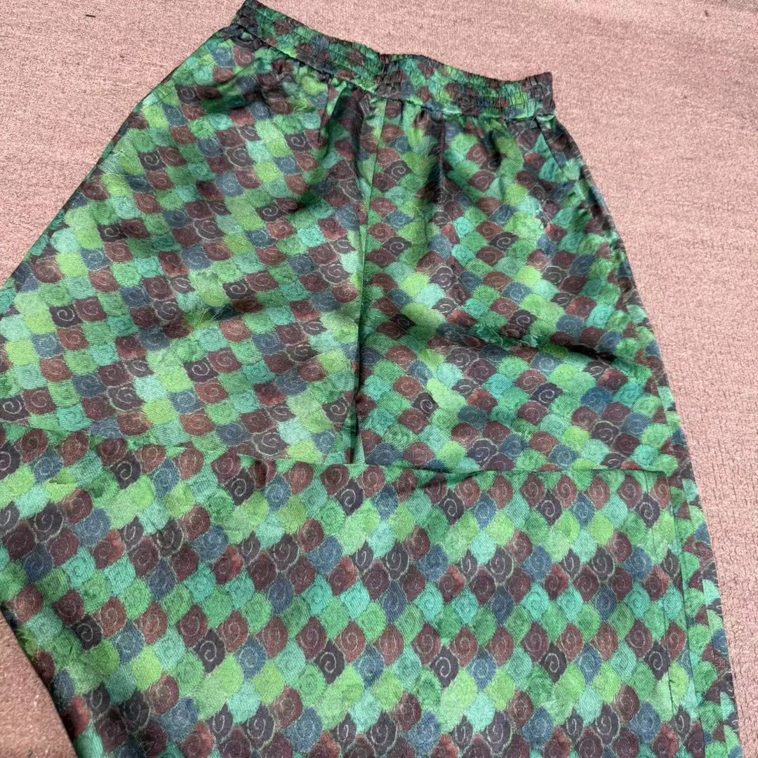 【沐木家】“绿盛“ 夏季款新中式高端国风气质女士凉爽裤09892-10