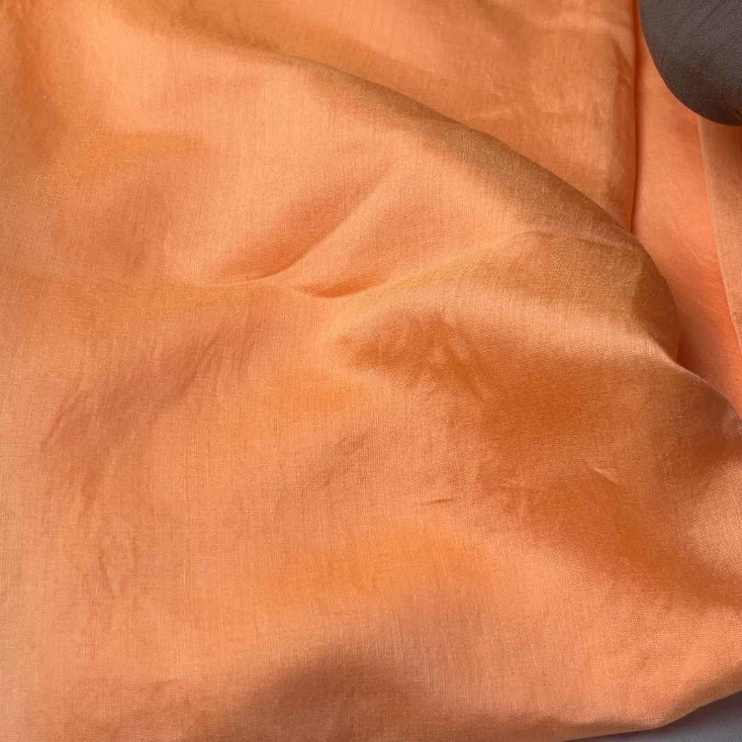 橘色天丝亚麻细闪人鱼姬1米