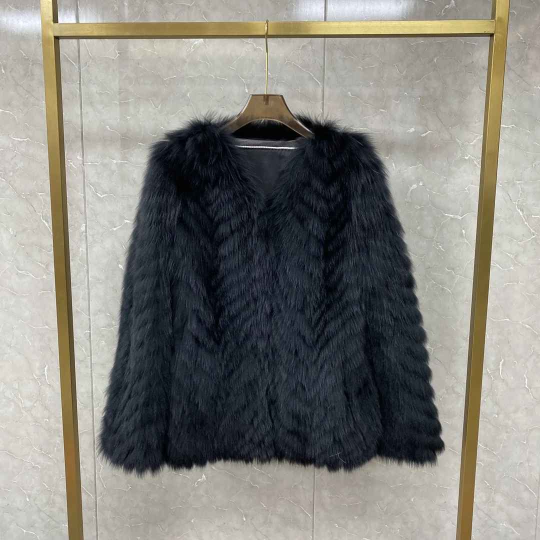 薇薇安原创  狐狸毛皮草外套-vivian100-151-YY