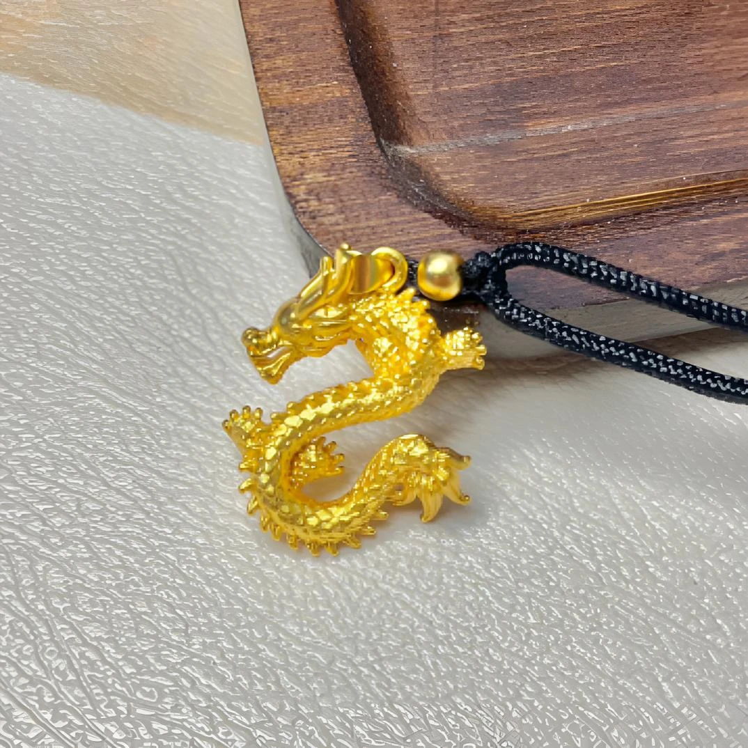 合金吊坠 古法精工雕刻盘龙吊坠男女同款