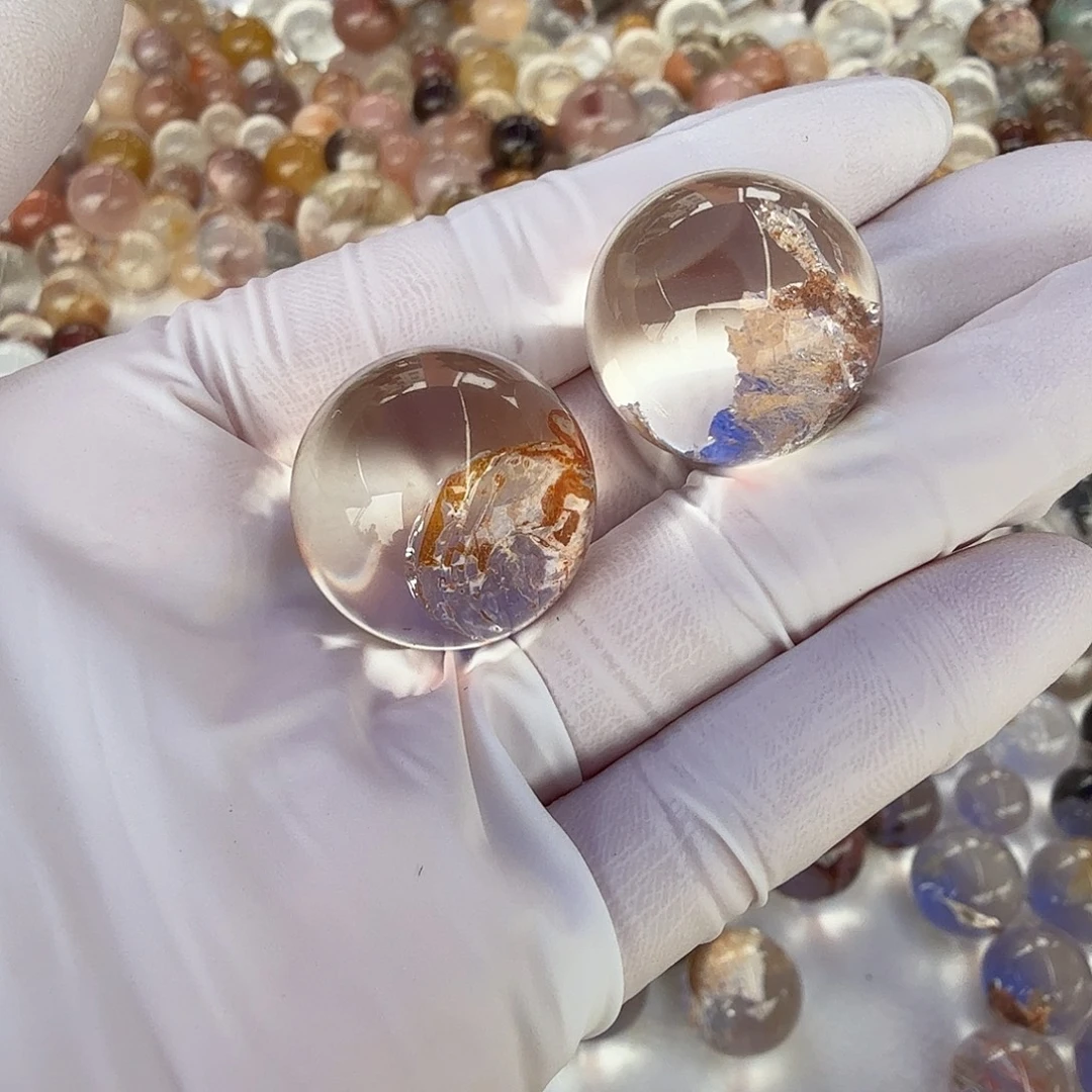 *****未镶嵌珠宝半成品水晶矿21mm定制不退换