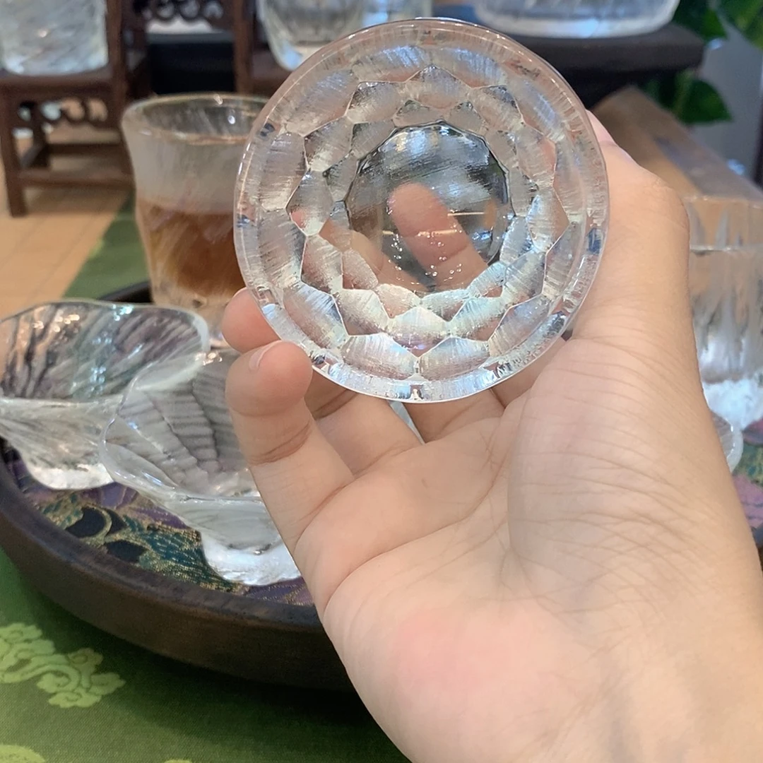 原矿水晶杯莲花杯