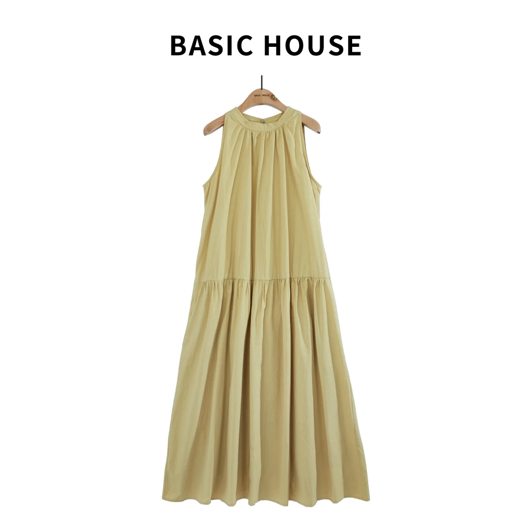 Basic House/百家好夏季休闲无袖宽松连衣裙中长款B1385B5HG12